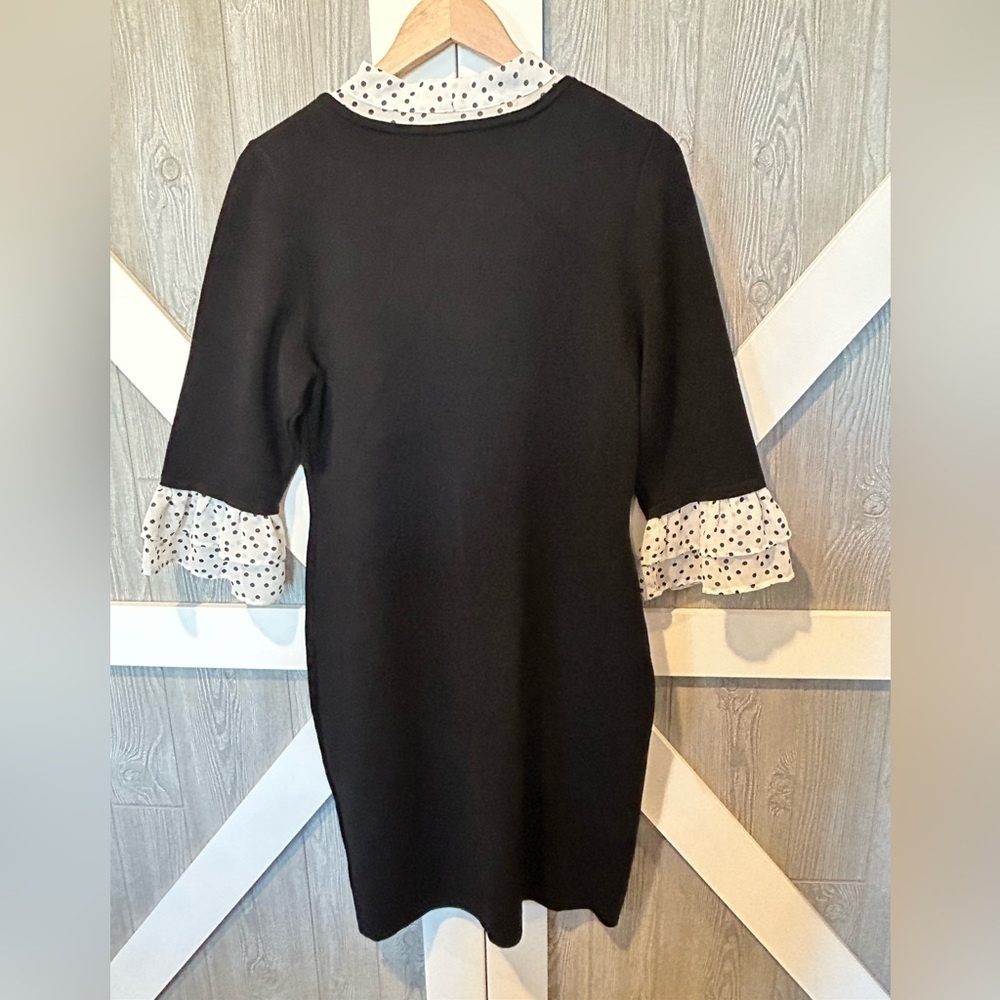 B14.05 Hailey Lyn Polka Dot Sweater dress Sz L - Picture 2 of 3